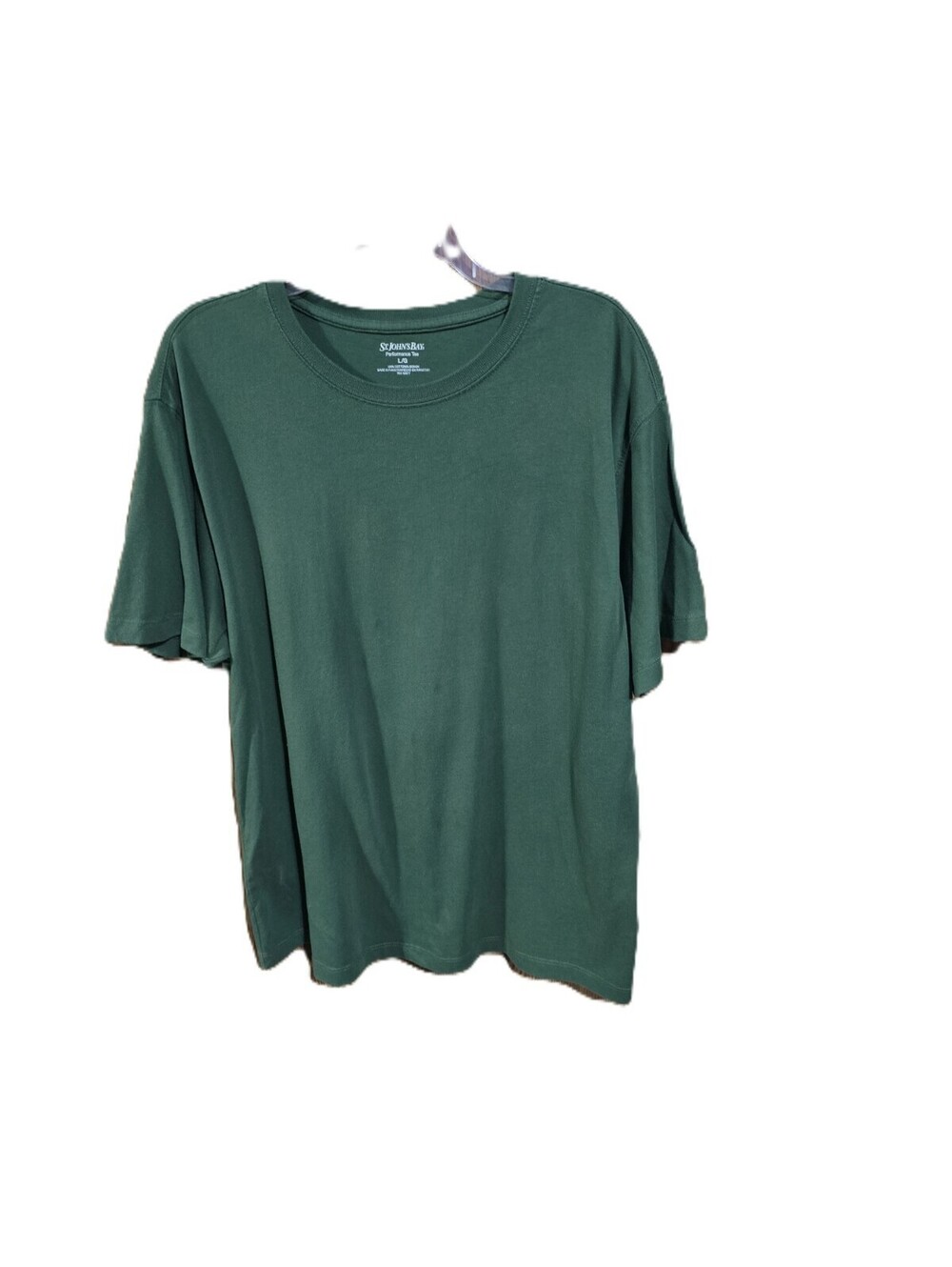 St. John's Bay Performance Tee Green Short Sleeve Size Large